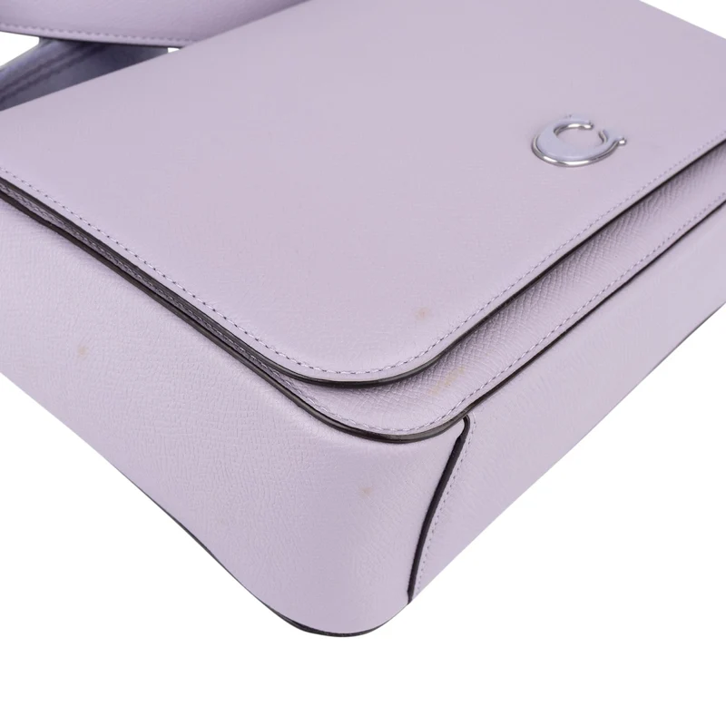 Coach Soft Purple Grained Calfskin Messenger Crossbody Bag