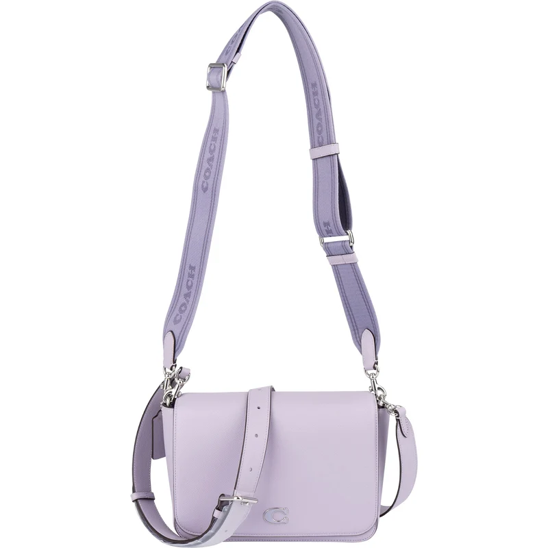 Coach Soft Purple Grained Calfskin Messenger Crossbody Bag