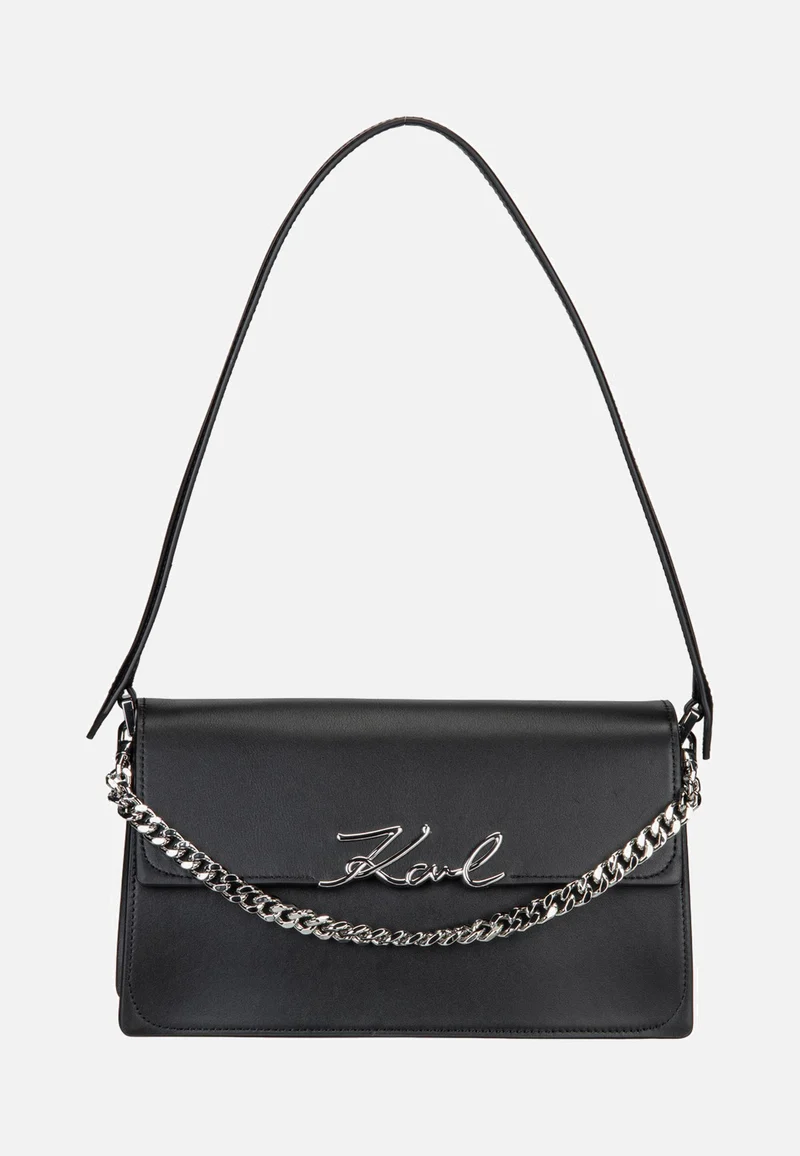 K/Signature Medium Flap Shb Black-Nickel - Abendtasche