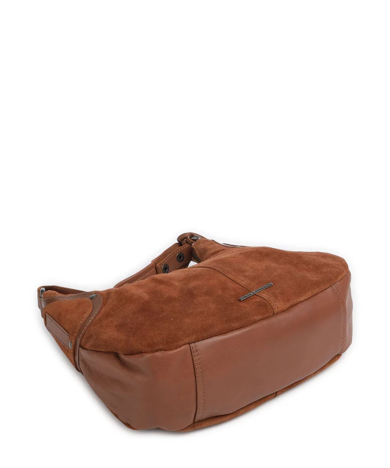 Spikes & Sparrow Suede Mix Anne-Lou Beuteltasche mocca