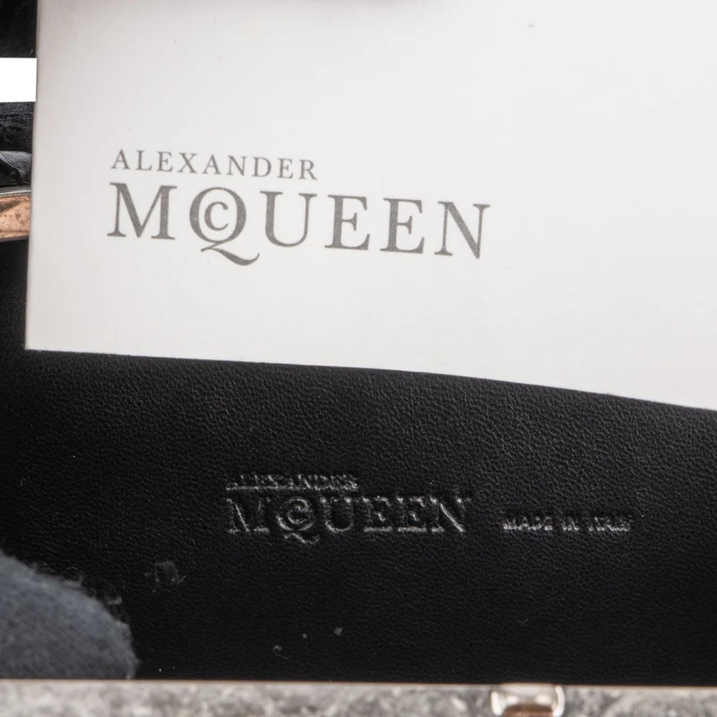 Alexander McQueen Woven Leather Knuckle Duster Small Clutch