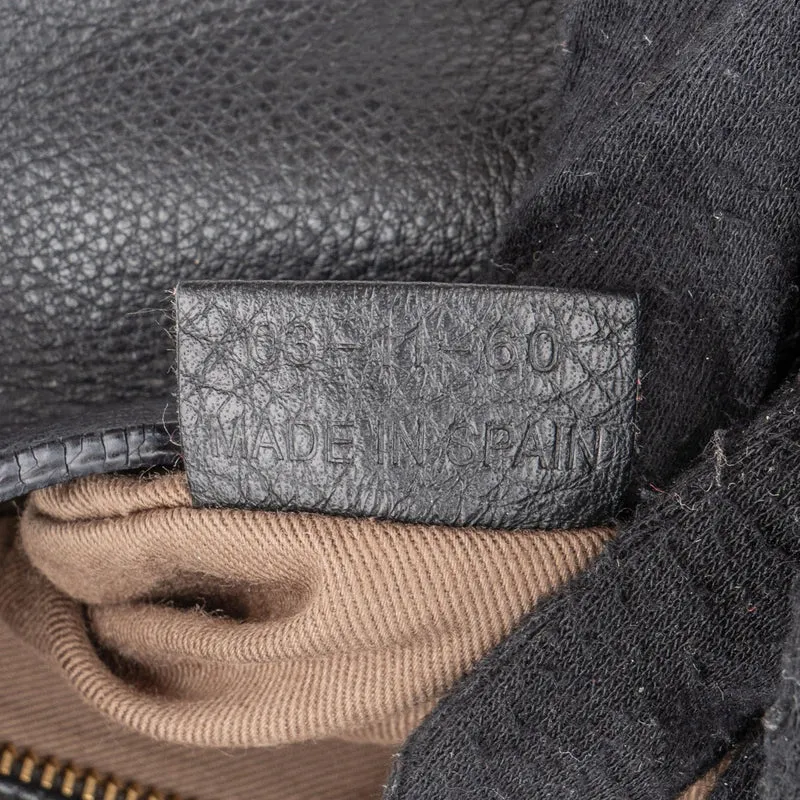 Chloé Black Leather Marcie Saddle Zip Crossbody Bag