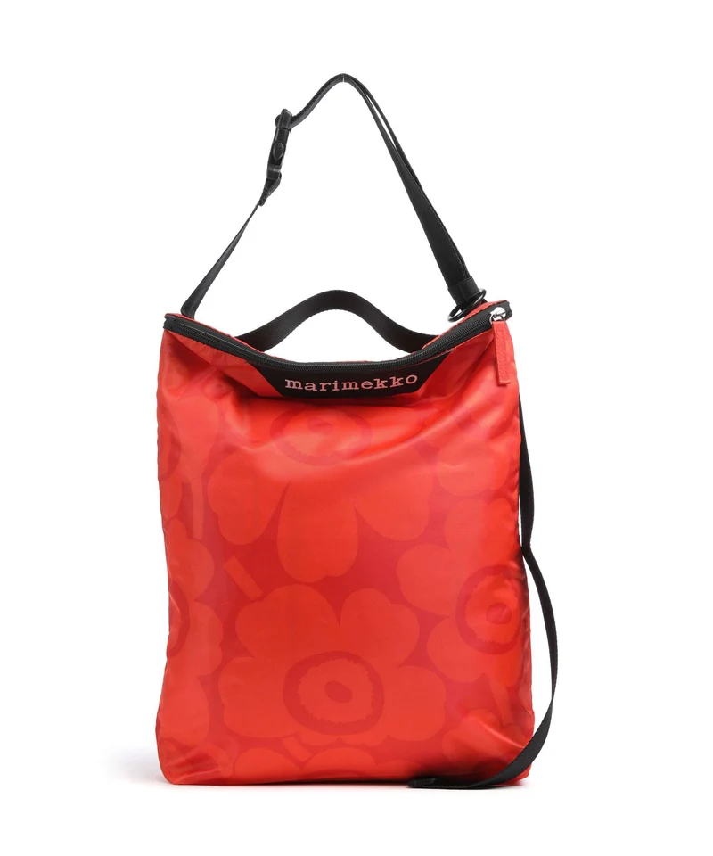 Marimekko Neat Unikko M Beuteltasche red