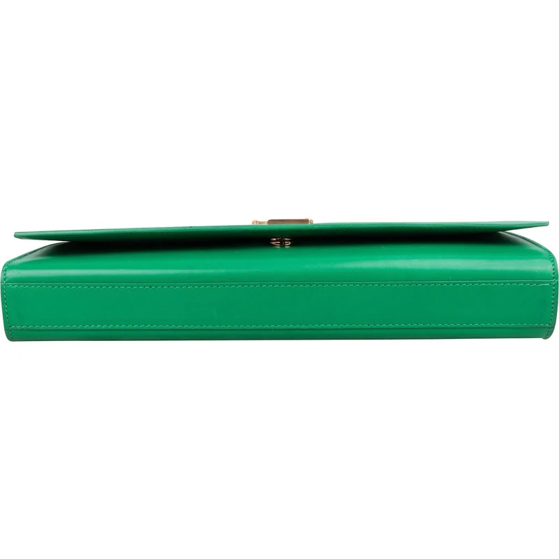Saint Laurent Green Leather Clutch