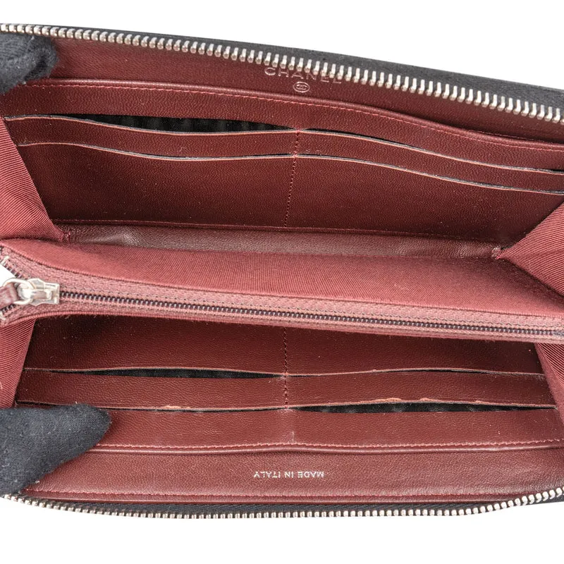 Chanel Quilted Lambskin Long Zipped Wallet