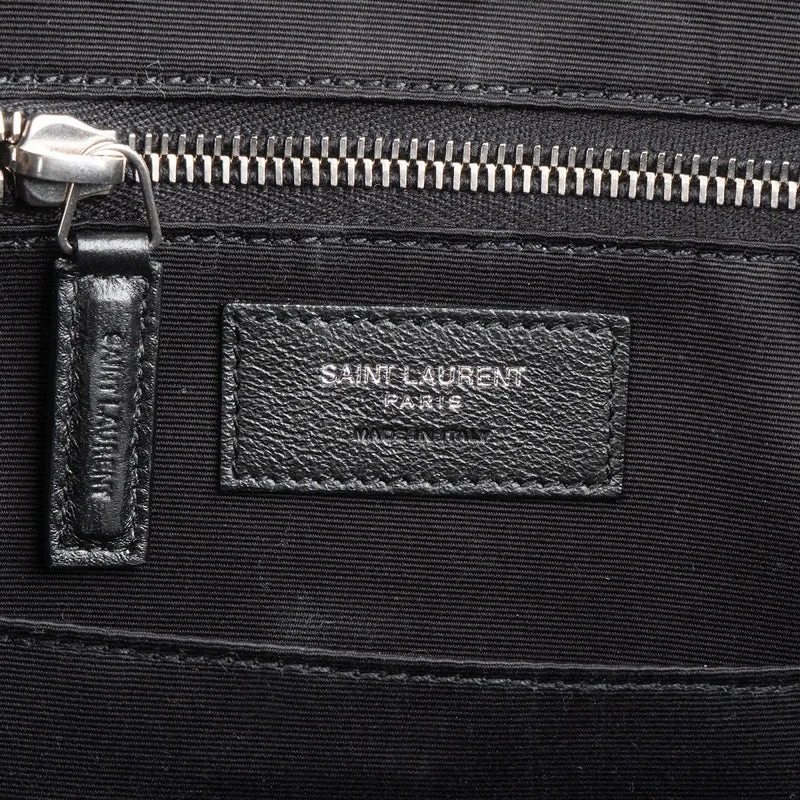 Yves Saint Laurent Croc-Embossed Leather Avec Briefcase Shoulder Handbag