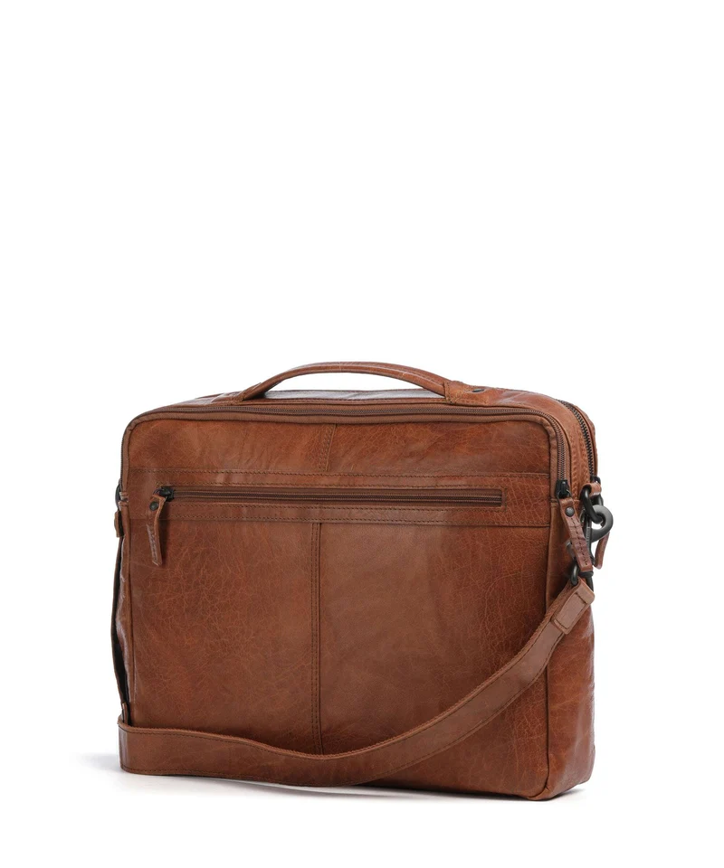Spikes & Sparrow Bronco Henry Aktentasche brandy