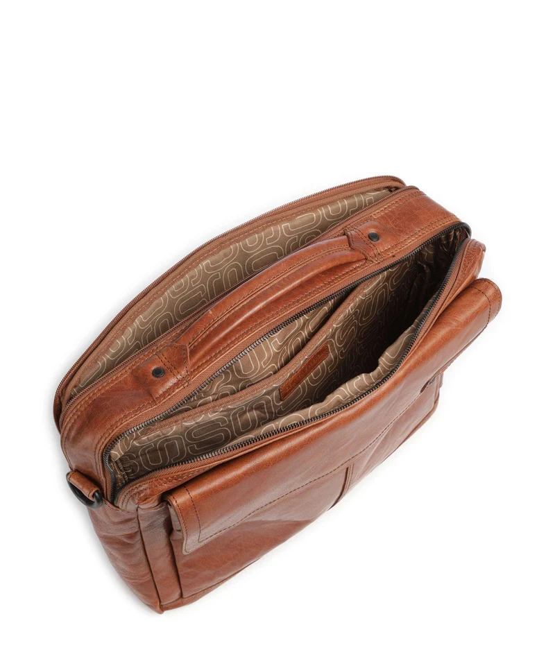 Spikes & Sparrow Bronco Henry Aktentasche brandy