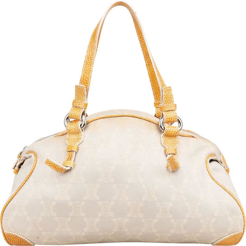 Céline Macadam Canvas Boston Bag Handbag