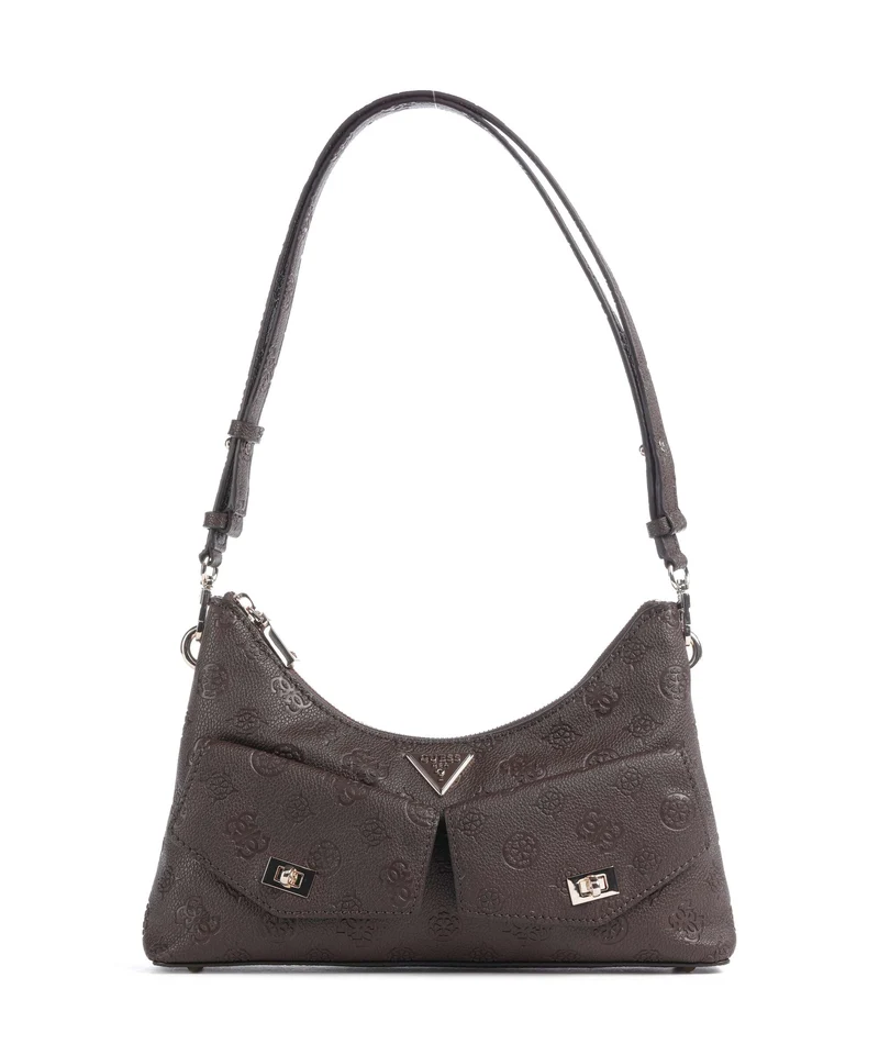 Guess Blake Schultertasche brown logo