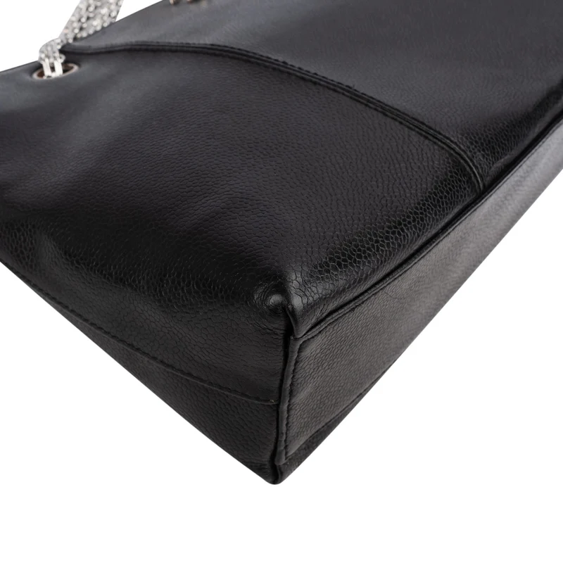 Chanel Caviar Leather Bijoux Chain Tote Shoulder Crossbody Bag