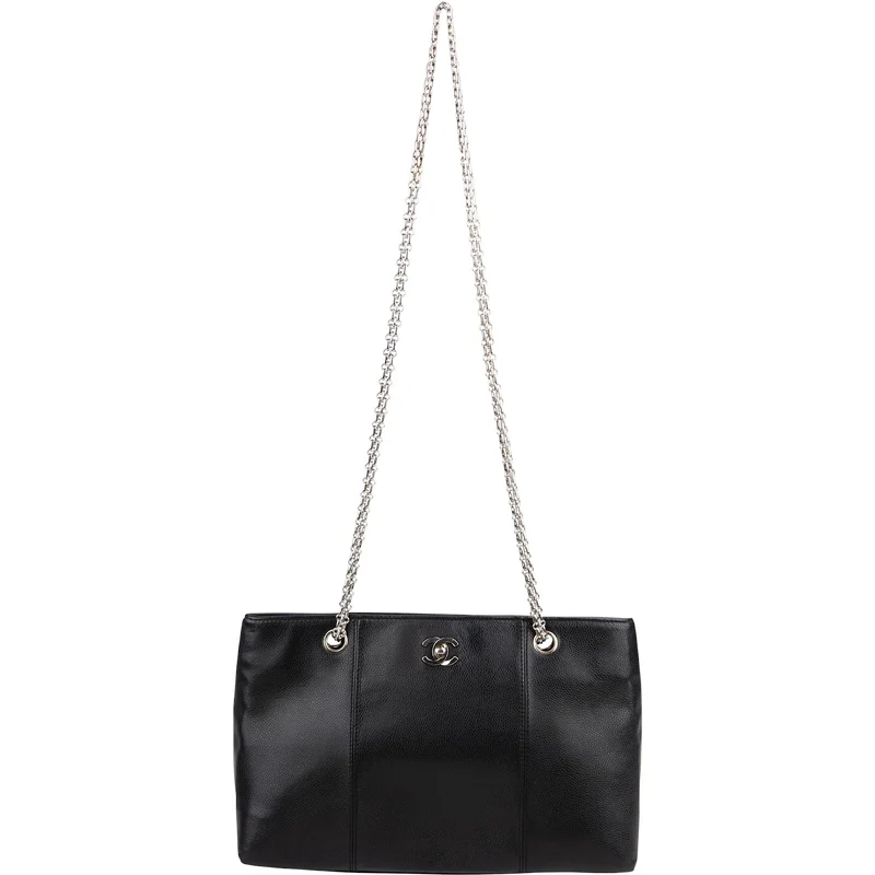 Chanel Caviar Leather Bijoux Chain Tote Shoulder Crossbody Bag