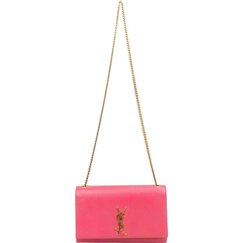 Saint Laurent Grain De Poudre Leather Kate Chain Crossbody Bag