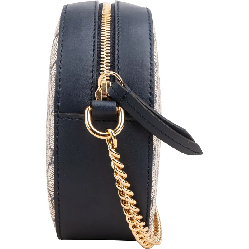 Gucci Monogram GG Supreme Small Oval Crossbody Bag