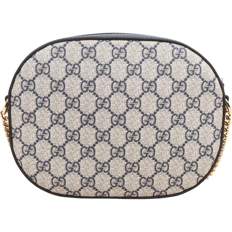 Gucci Monogram GG Supreme Small Oval Crossbody Bag