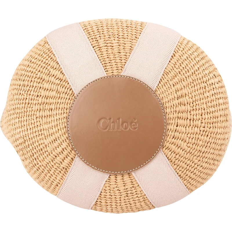 Chloé Raffia Woody Medium Basket Shoulder Bag