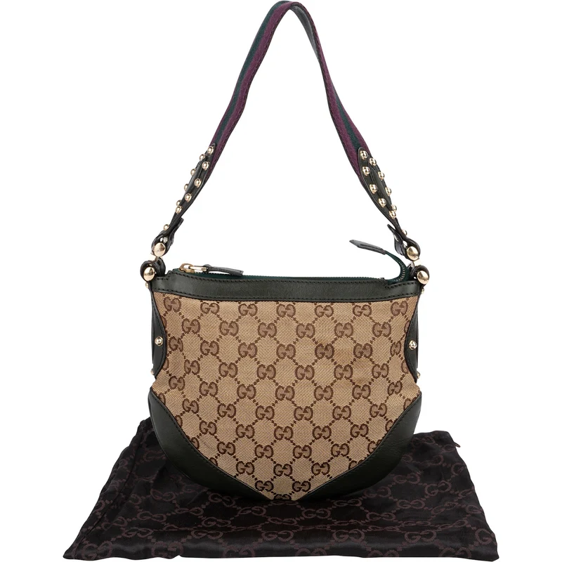 Gucci Monogram GG Canvas Studded Pelham Shoulder Bag