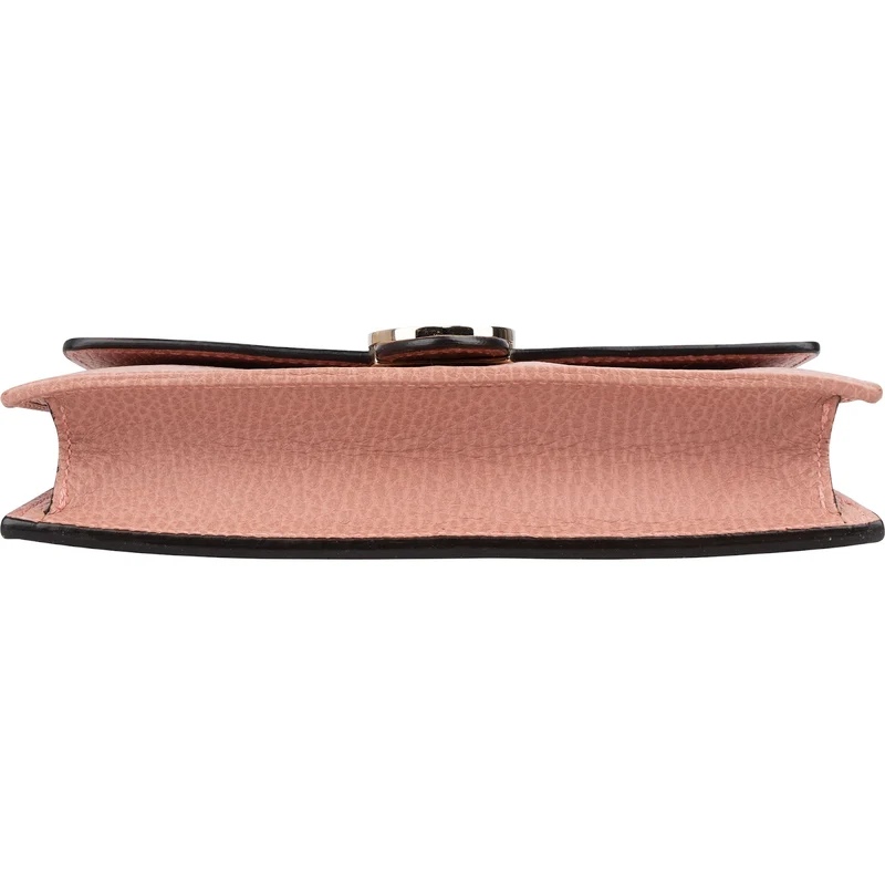 Gucci Leather Interlocking GG Wallet On Chain Crossbody Bag