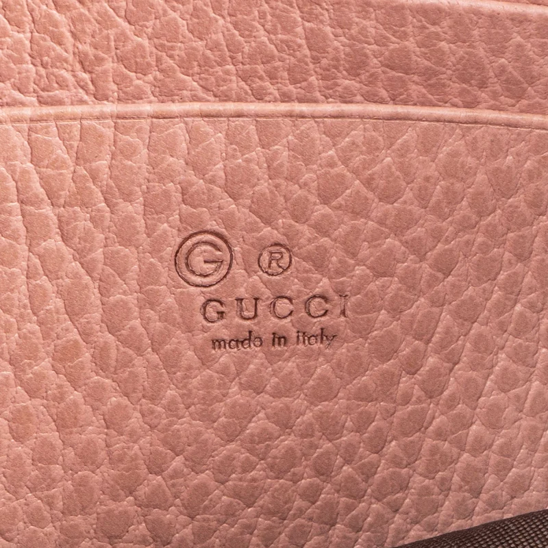 Gucci Leather Interlocking GG Wallet On Chain Crossbody Bag