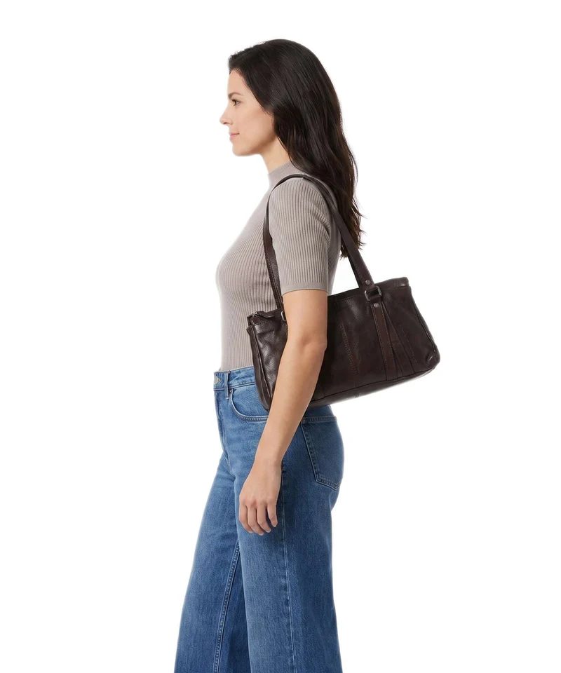 Spikes & Sparrow Apache Christabelle Schultertasche dark brown