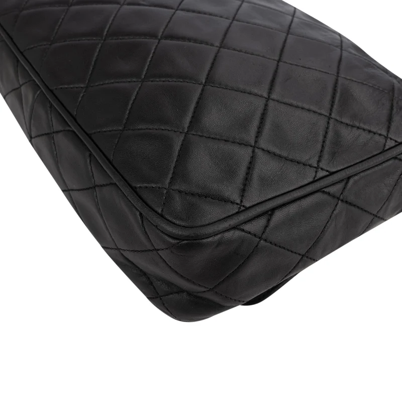 Chanel Quilted Lambskin Tassel Camera 24K Gold Crossbody Bag