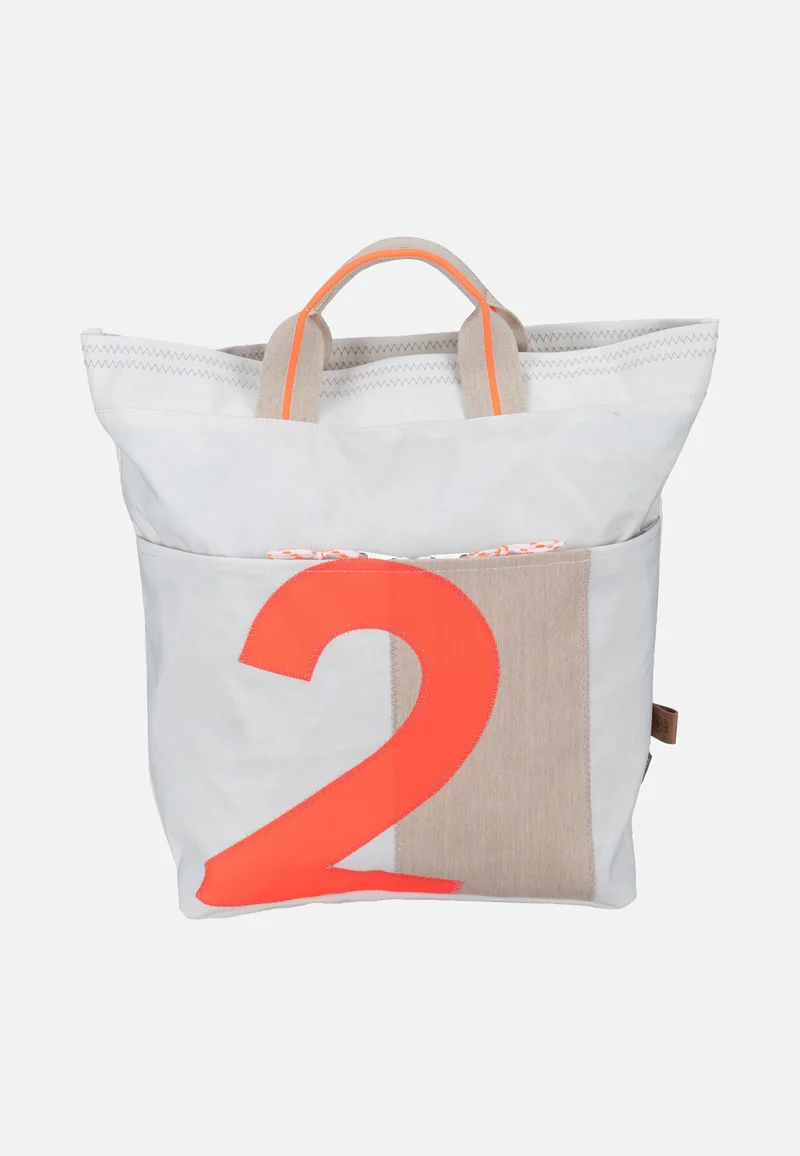 Kaje Weiss/Sand/Zahl Orange - Rucksack