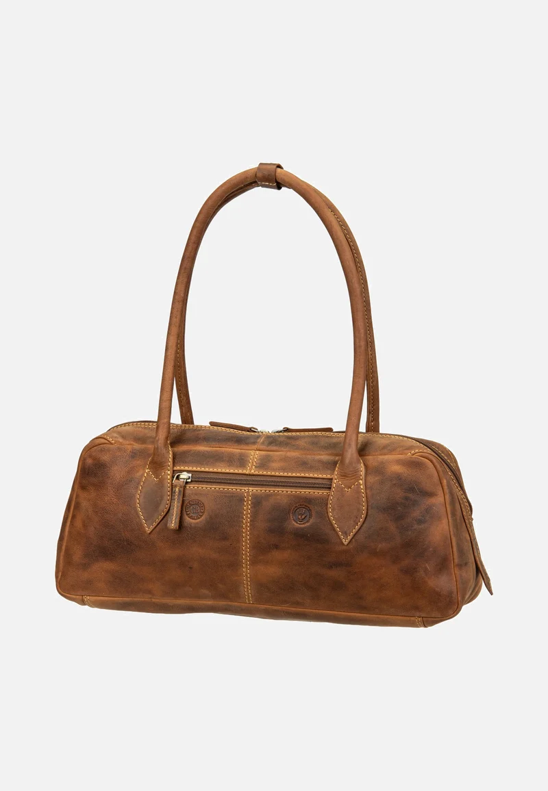 Vintage East/West Umhängetasche Sattelbraun - Schultertasche
