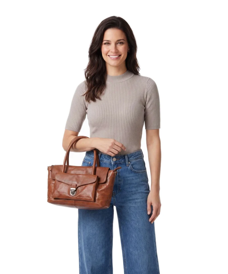 Spikes & Sparrow Bronco Hailey Handtasche brandy