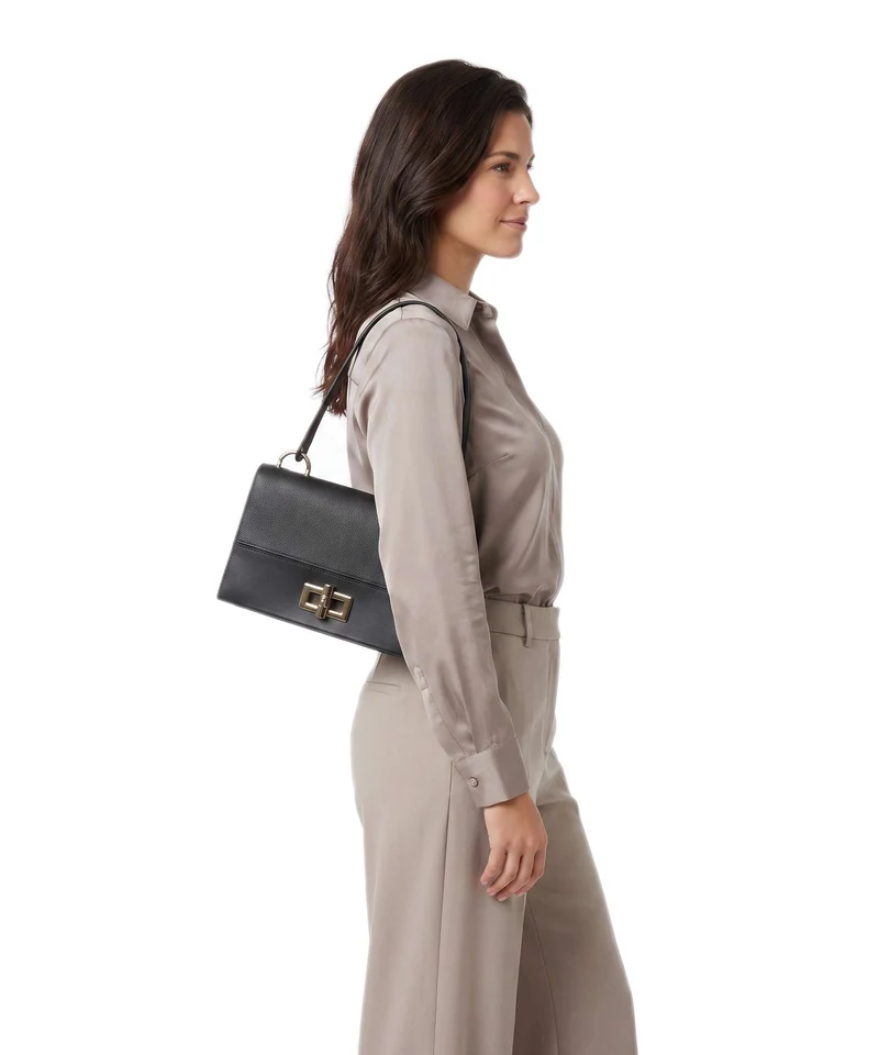Furla Amelia M Schultertasche nero
