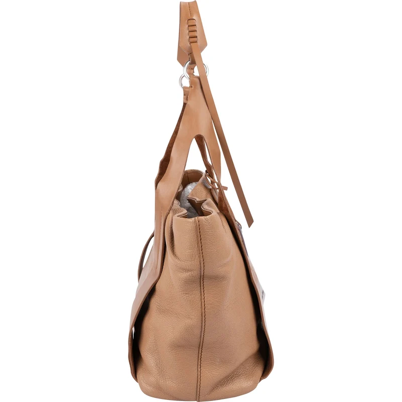 Miu Miu Vitello Madras Brown Leather Tote Shoulder Bag