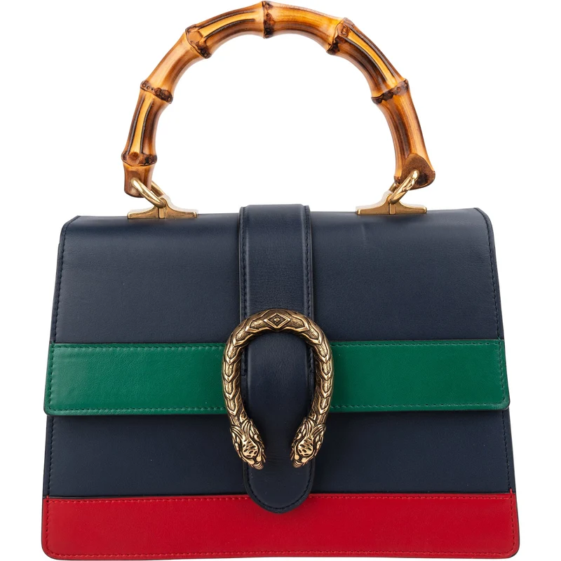 Gucci Multicolor Leather Dionysus Bamboo Top Handle Handbag