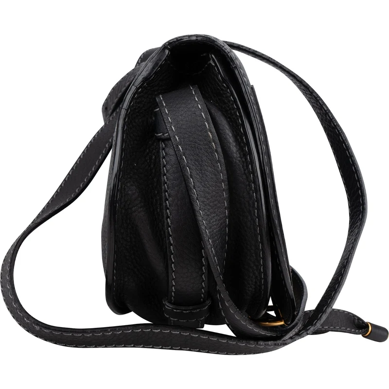 Chloé Grained Calfskin Marcie Mini Saddle Crossbody Bag
