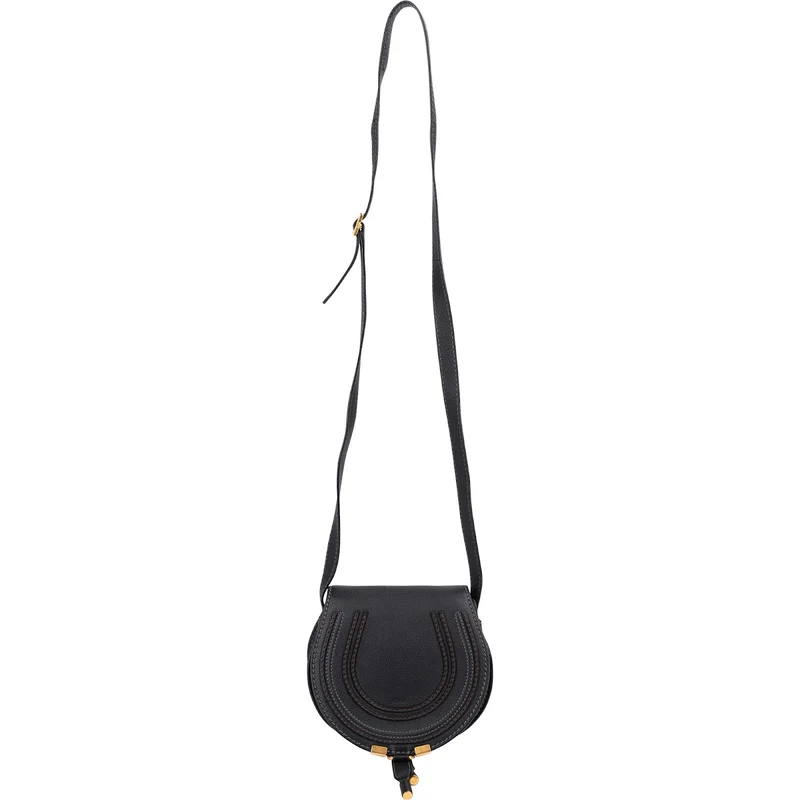 Chloé Grained Calfskin Marcie Mini Saddle Crossbody Bag