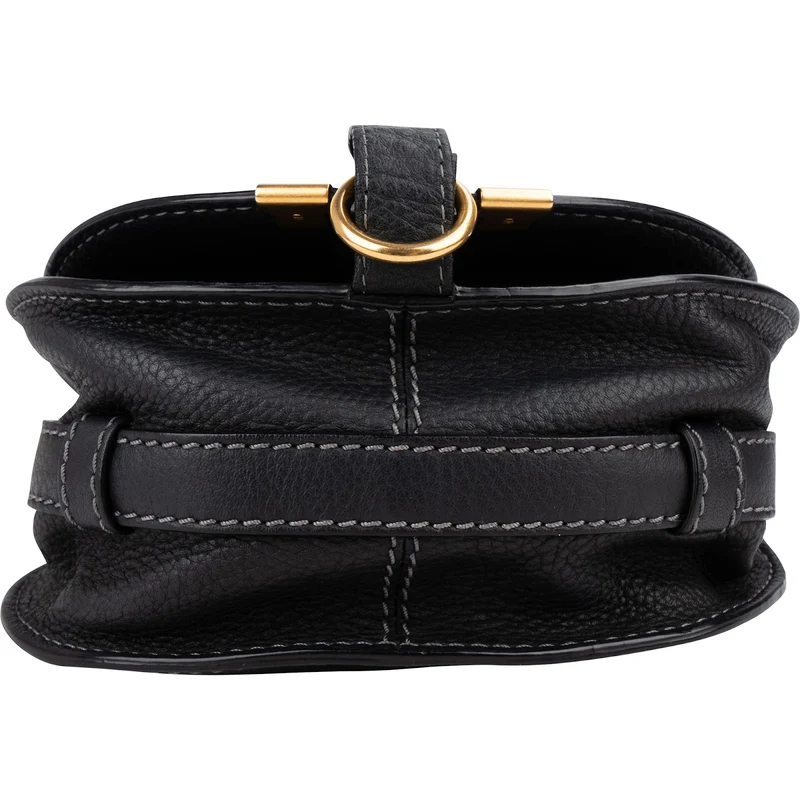Chloé Grained Calfskin Marcie Mini Saddle Crossbody Bag
