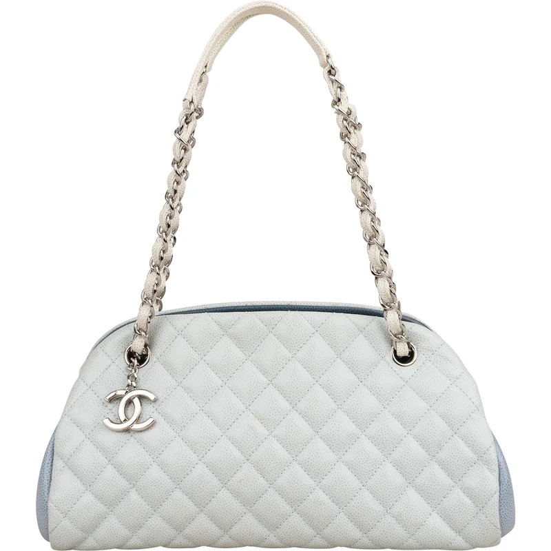 Chanel Quilted Caviar Leather Mademoiselle Bowling Shoulder Bag