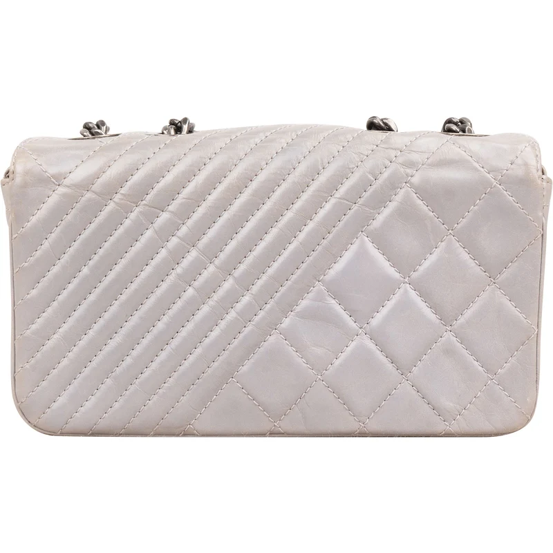 Chanel Aged Quilted Calfskin Coco Boy Single Flap Crossbody Bag
