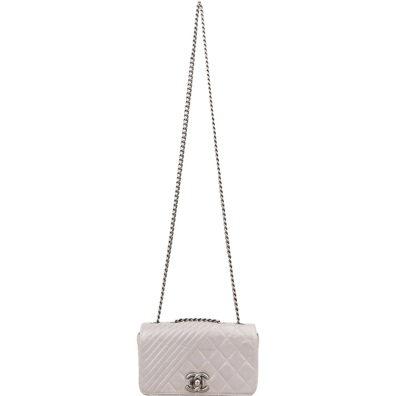 Chanel Aged Quilted Calfskin Coco Boy Single Flap Crossbody Bag