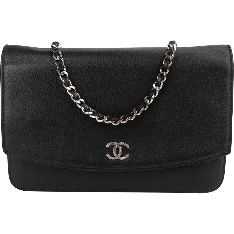 Chanel Caviar Leather CC Wallet on Chain Crossbody Bag
