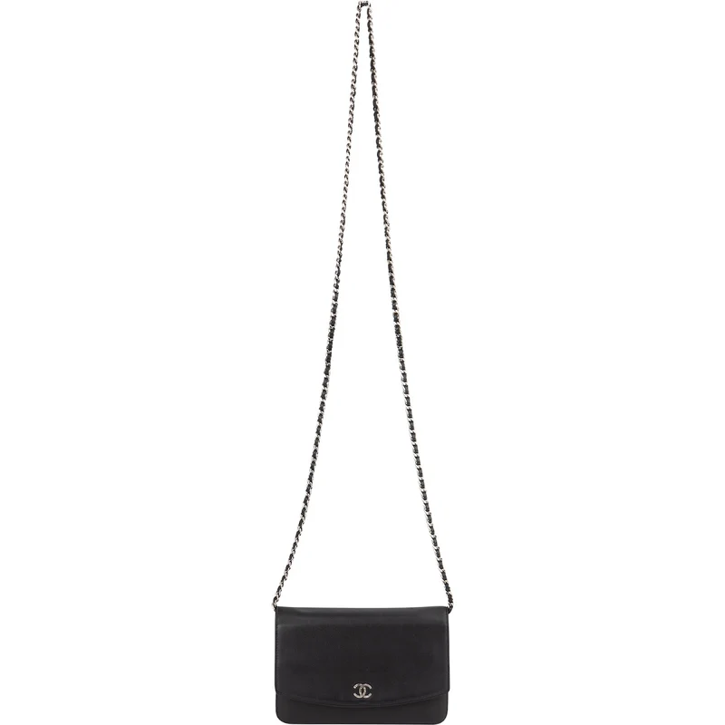 Chanel Caviar Leather CC Wallet on Chain Crossbody Bag