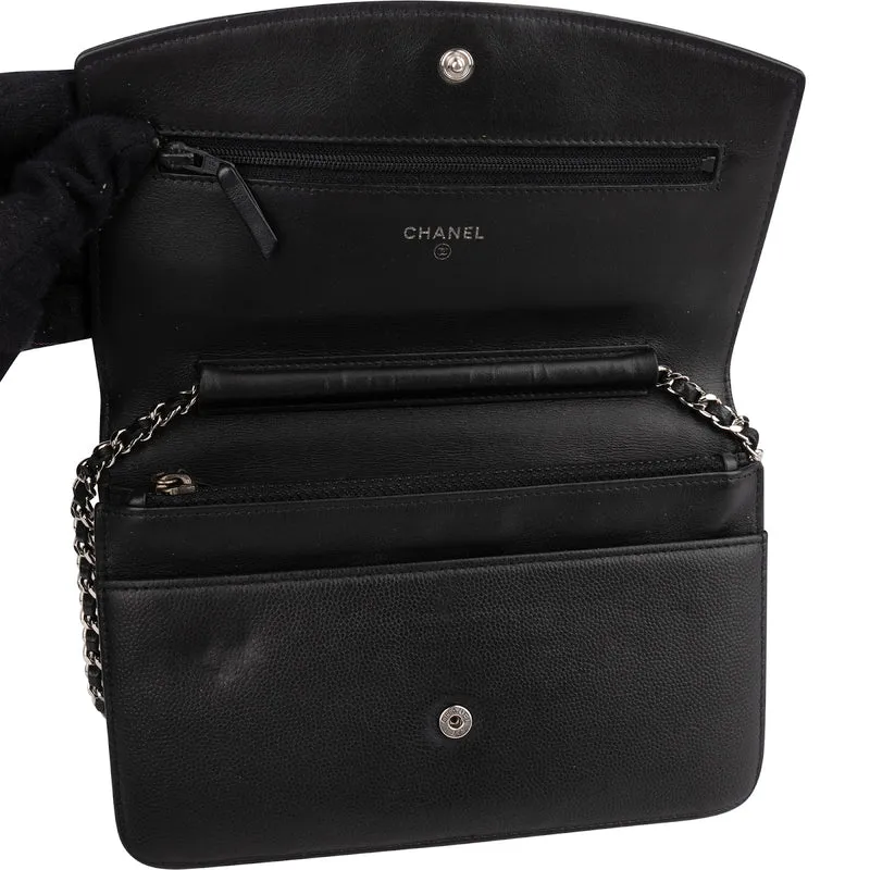 Chanel Caviar Leather CC Wallet on Chain Crossbody Bag