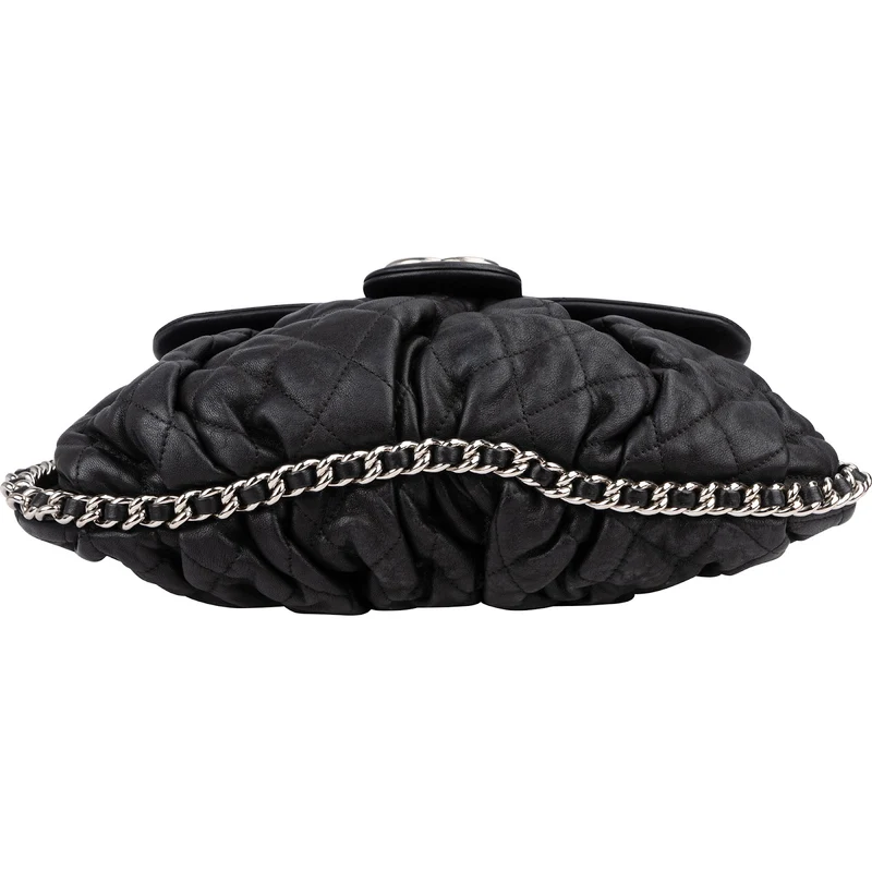 Chanel Quilted Lambskin Bubble Quilt Jumbo Single Flap Crossbody Bag