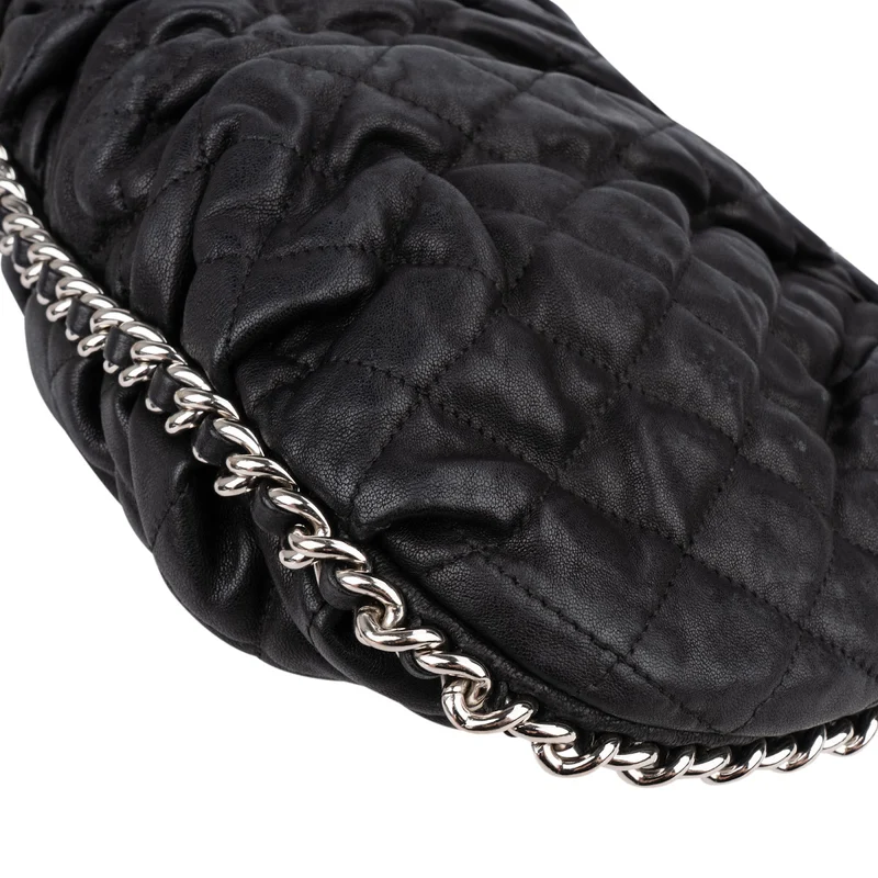 Chanel Quilted Lambskin Bubble Quilt Jumbo Single Flap Crossbody Bag
