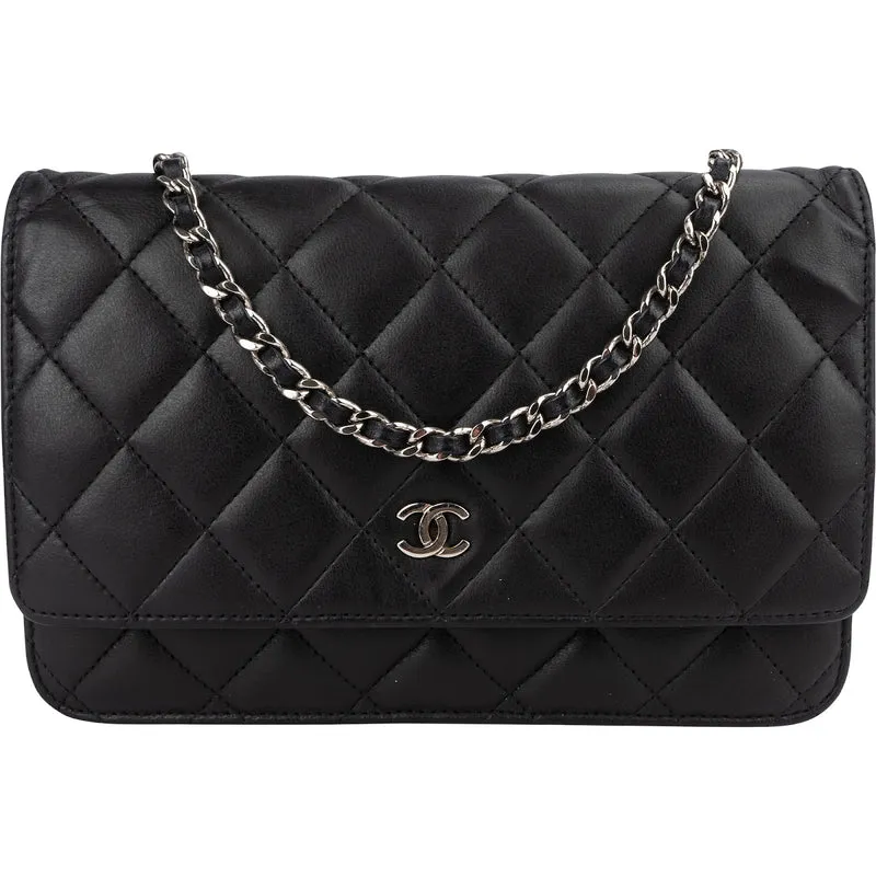 Chanel Quilted Lambskin Wallet on Chain Crossbody Bag