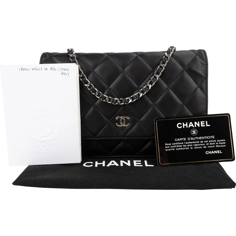 Chanel Quilted Lambskin Wallet on Chain Crossbody Bag