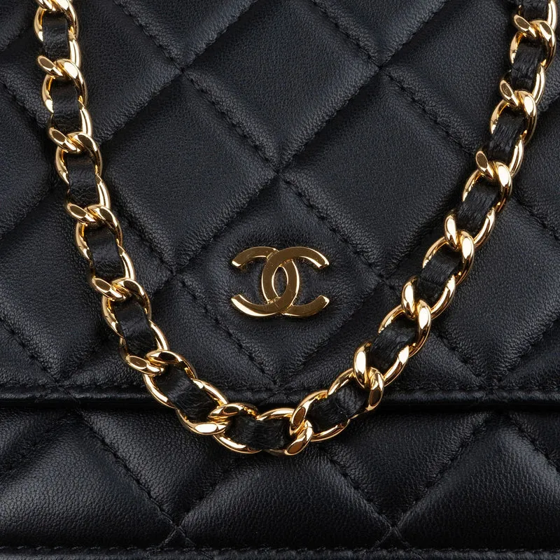 Chanel Quilted Lambskin Wallet On Chain Crossbody Bag