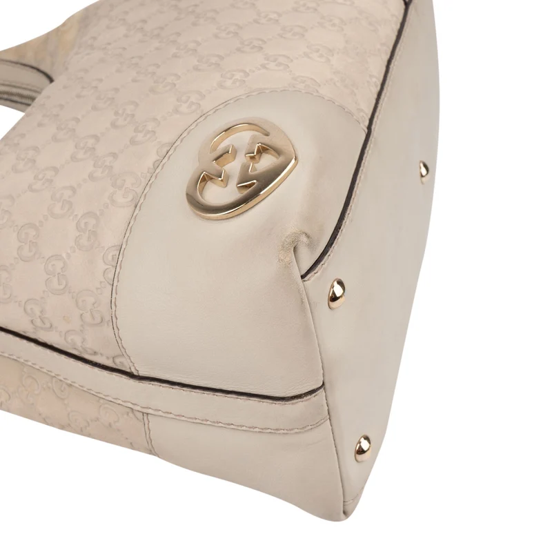 Gucci Guccissima Lovely Heart Hobo Shoulder Bag