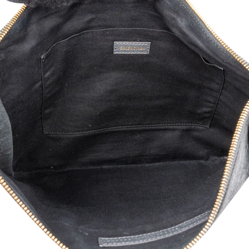 Balenciaga Leather Classic Arena Laptop Case Clutch