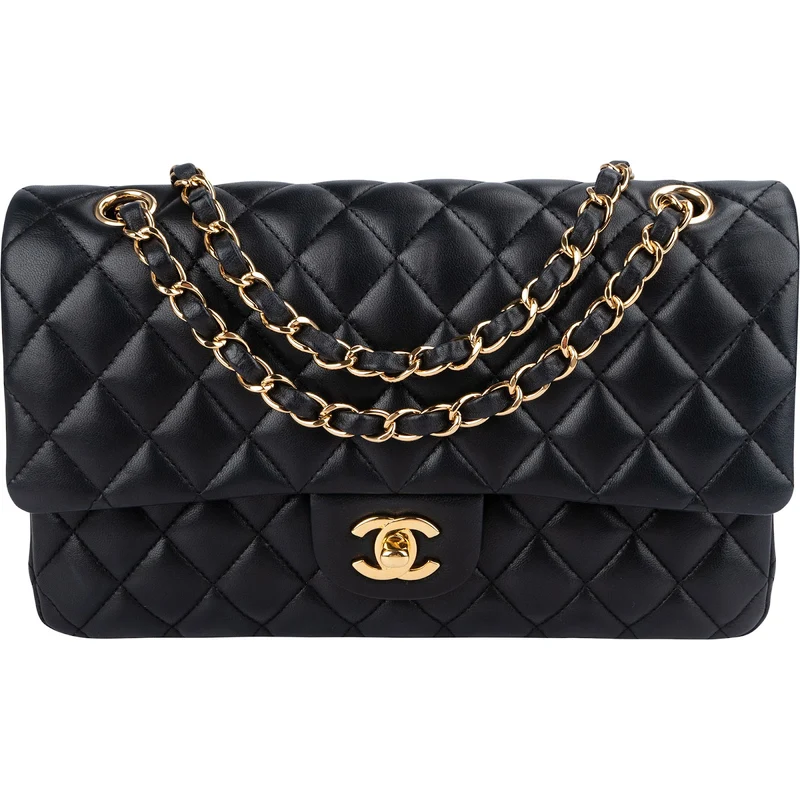 Chanel Quilted Lambskin Medium Double Flap Shoulder Bag