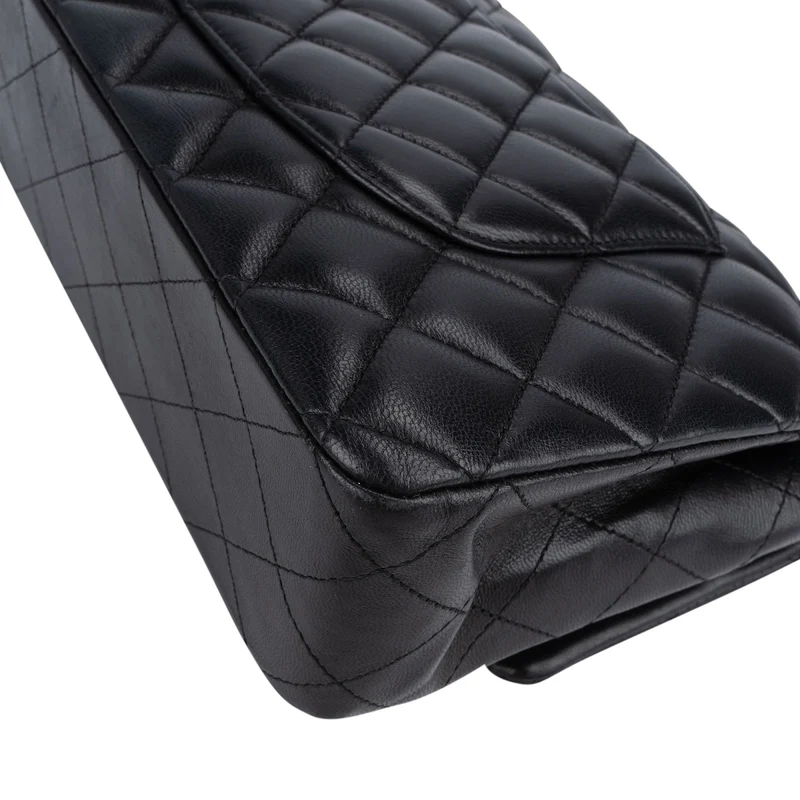 Chanel Quilted Lambskin Medium Double Flap Shoulder Bag