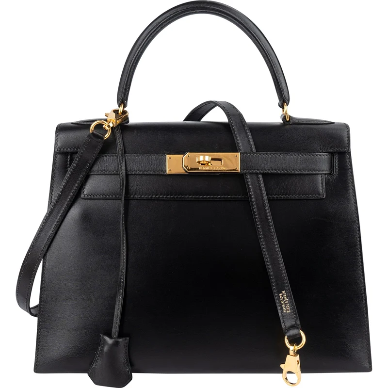 Hermès Box Calf Sellier Kelly 28 Handbag